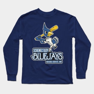 Defunct Schenectady Bluejays Baseball Team Long Sleeve T-Shirt